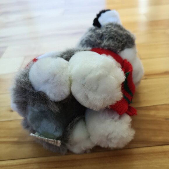 VINTAGE Husky Christmas Winter Plush with Backpack Wonka - Picture 3 of 3